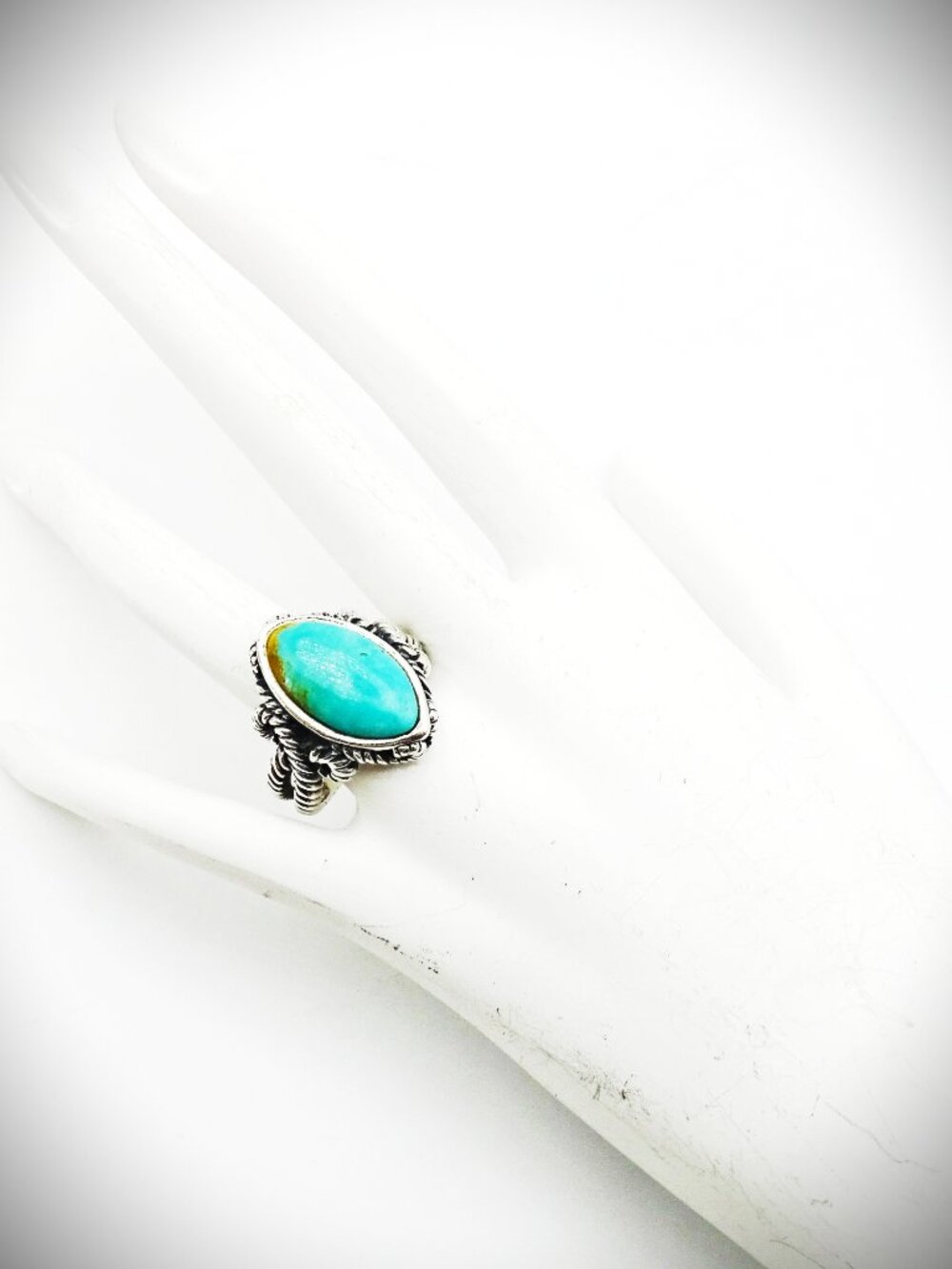 BARSE EUC Sterling Silver and Blue Turquoise Ring Size 8 - Picture 3 of 7